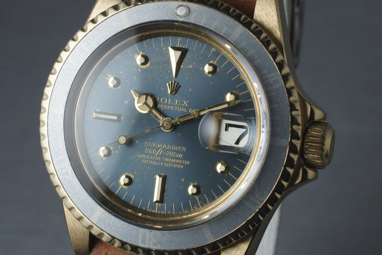 1979 Rolex 18K Submariner 1680 with Faded Blue Dial and Bezel