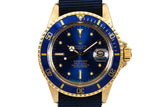 1969 YG Rolex Submariner 1680 Blue Dial