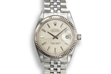 1968 Rolex DateJust 1601 No Lume Silver Dial with Service Papers