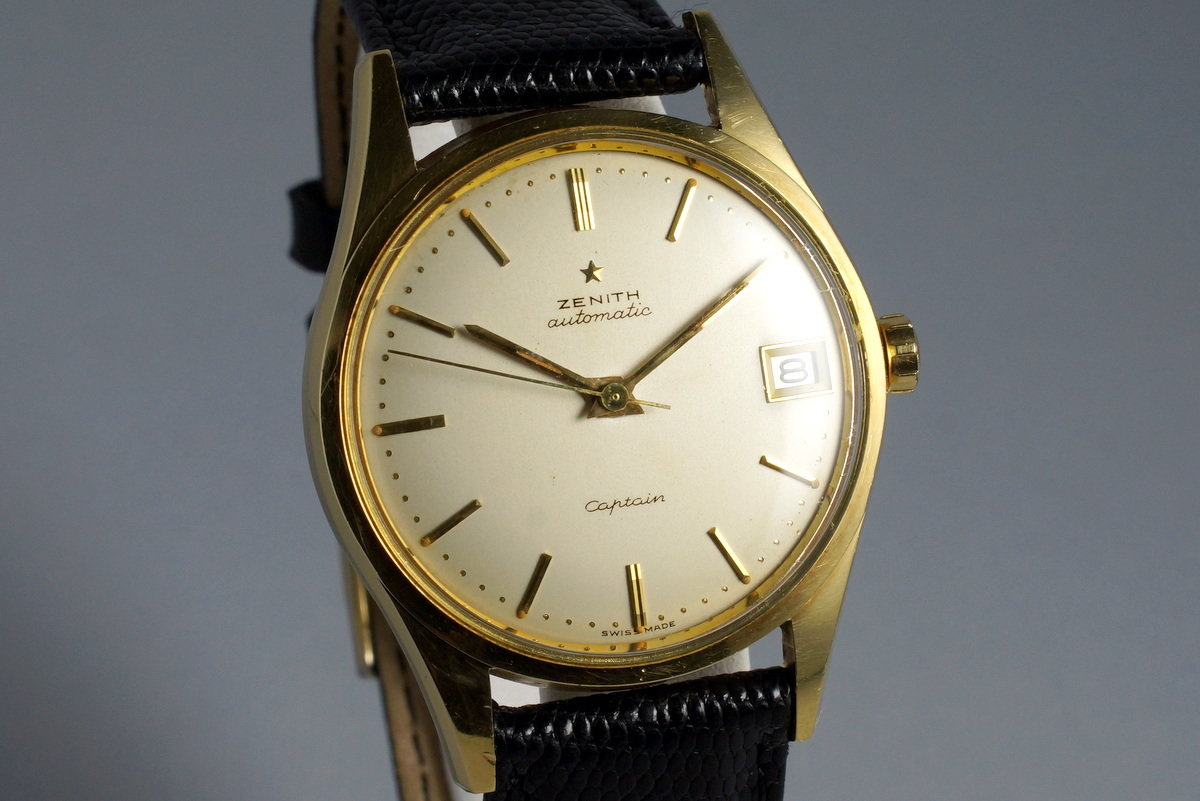 HQ Milton - Vintage Zenith YG Captain with Date, Inventory #7321