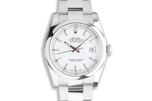 2015 Rolex DateJust 116200 White Dial with Box and Card