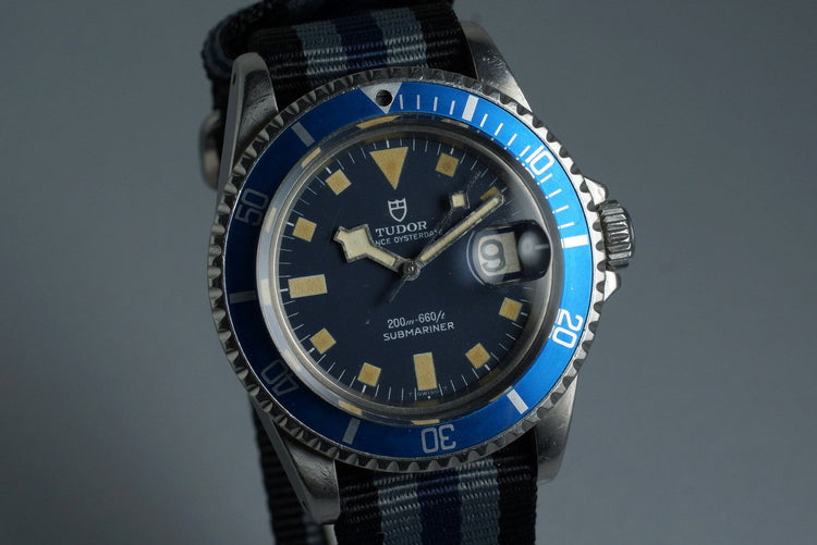 1982 Tudor Submariner 94110 Snowflake with Blue Bezel with Service Papers