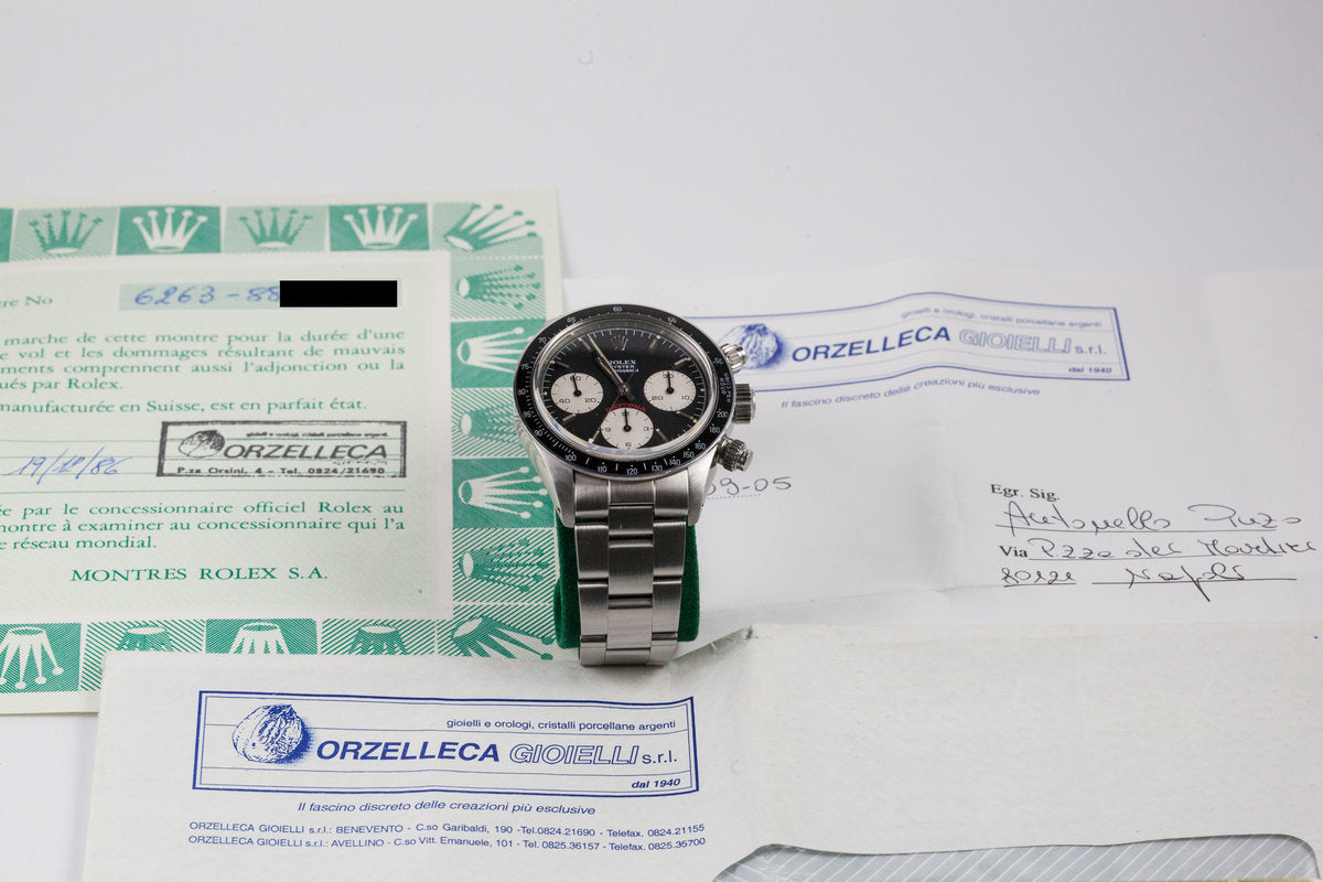 HQ Milton 1985 Rolex Daytona 6263 with Big Red Dial with Box and