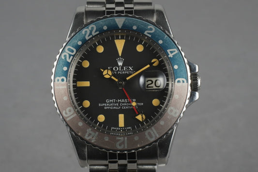 1967 Rolex GMT Ref: 1675 with Jubilee and Orange colored lume
