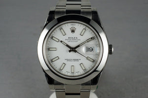 2013 Rolex DateJust With Box & Papers 116300 Mint