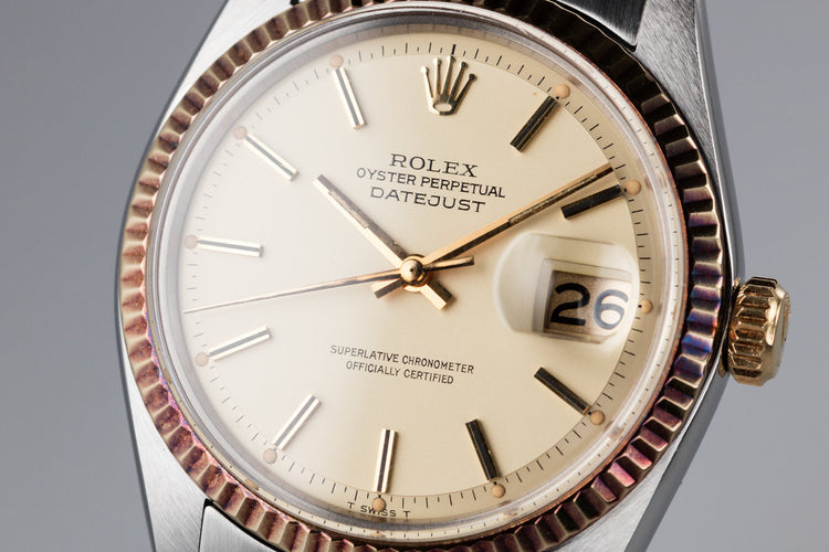 1972 Rolex Two-Tone DateJust 1601 with Matte Champagne Dial