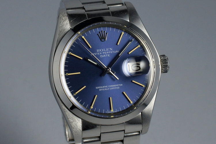 1978 Rolex Date 1500 Blue Dial