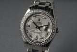 2006 Rolex Platinum Masterpiece Day-Date 18946 Meteorite Diamond Dial with Box and Papers