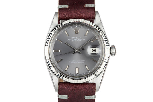 1969 Rolex DateJust 1601 with No Lume Grey Dial