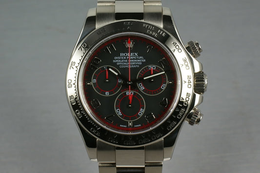 Rolex WG Daytona 116509 black dial with papers