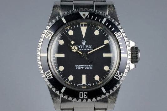 1984 Rolex Submariner 5513 Mark V Maxi Dial UNPOLISHED