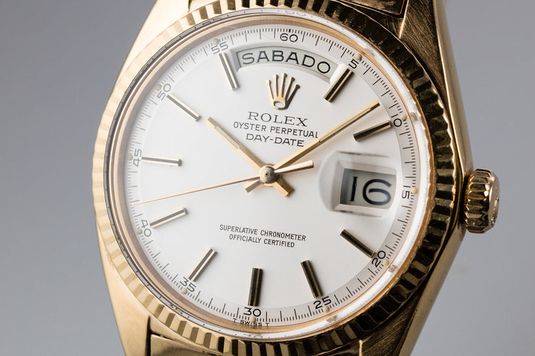 1970 Rolex Day-Date 1803 with White Dial