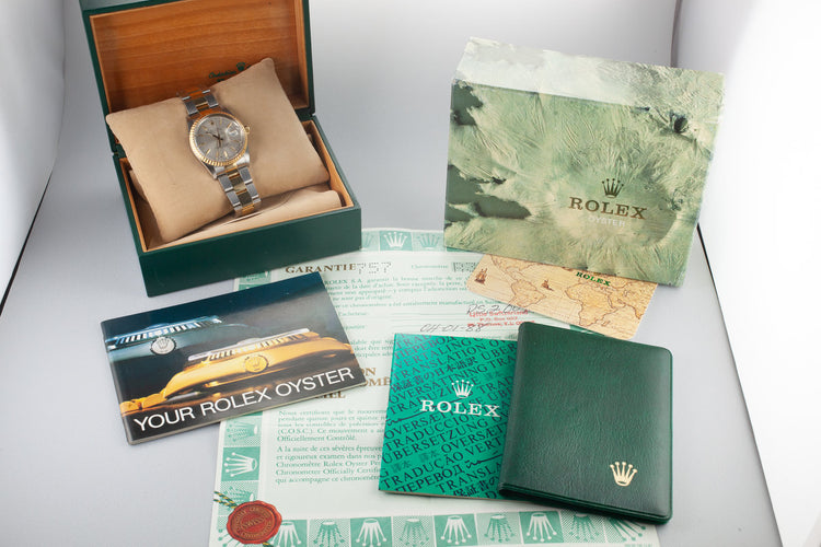 1988 Rolex Two Tone Date 15053 with Box and Papers