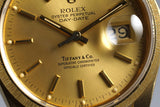 1980 Rolex YG Bark Day Date 18078 Tiffany & Co. Dial