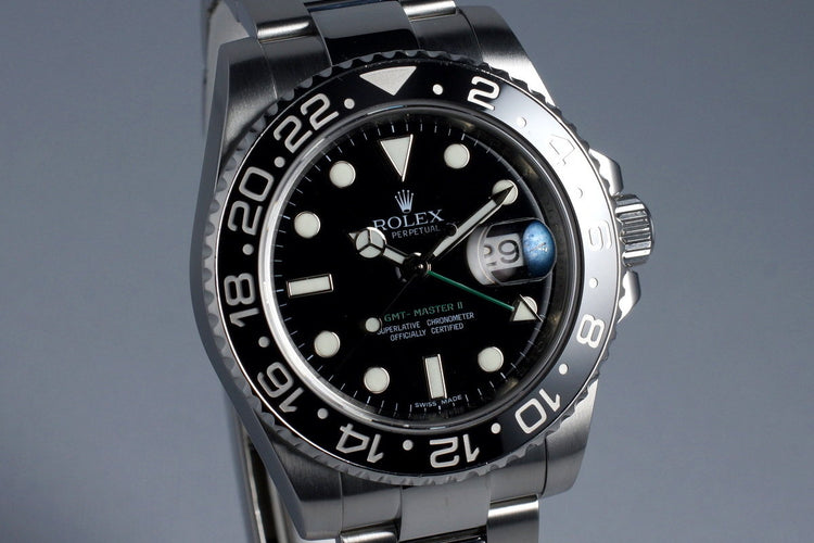 2009 Rolex GMT II 116710 with Box and Papers