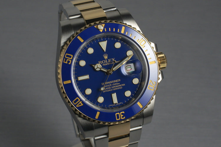 2009 Rolex 18K/SS Submariner 116613 with Box and Papers