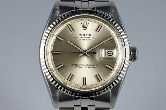1970 Rolex DateJust 1601 Silver ‘Wide Boy’ Dial