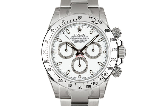 Mint 2015 Rolex Daytona 116520 White Dial with Box and Papers