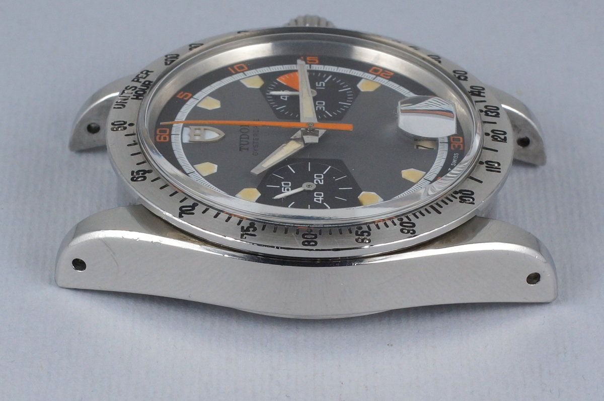 Tudor 7032/0 — Grey Home Plate Dial. · Photo: HQ Milton · © HQ Milton, used with permission · Source: https://hqmilton.com/products/1971-tudor-monte-carlo-7032-0-home-plate-dial-1