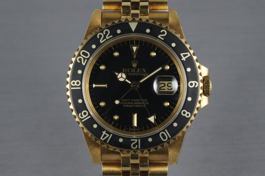 1985 Rolex 18K GMT 16758 with Unpolished Case