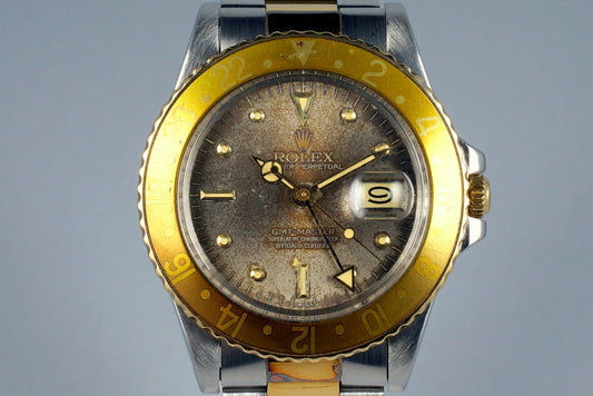 1980 Rolex Two Tone GMT 16753 with Tropical Root Beer Dial