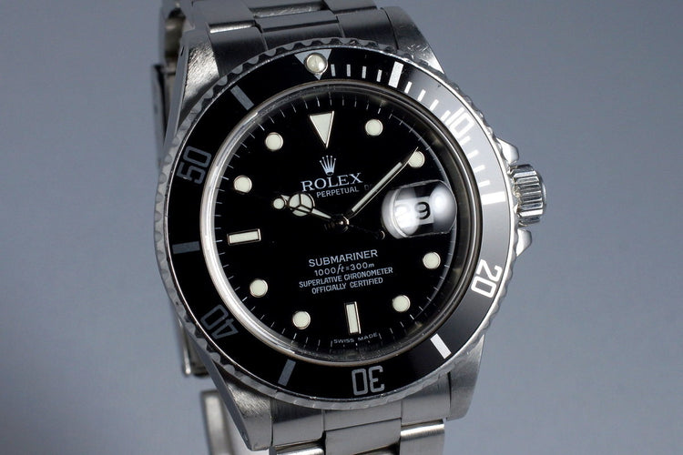 1985 Rolex Submariner 16800 with Box and Papers