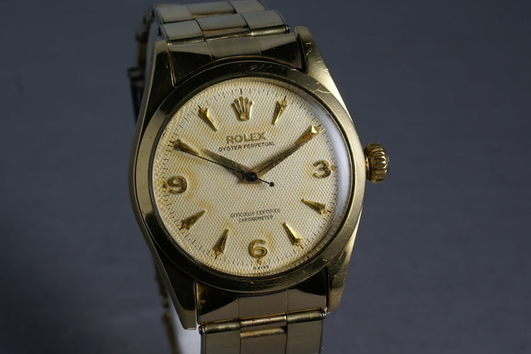 1973 Rolex None Date 6634 with a white waffle dial