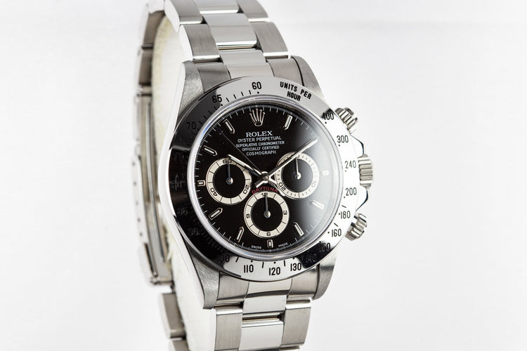 1995 Rolex Zenith Daytona 16520 Service Dial with and Box and Papers