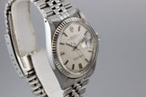 1972 Rolex DateJust 1601 with No Lume Silver Linen Sigma Dial