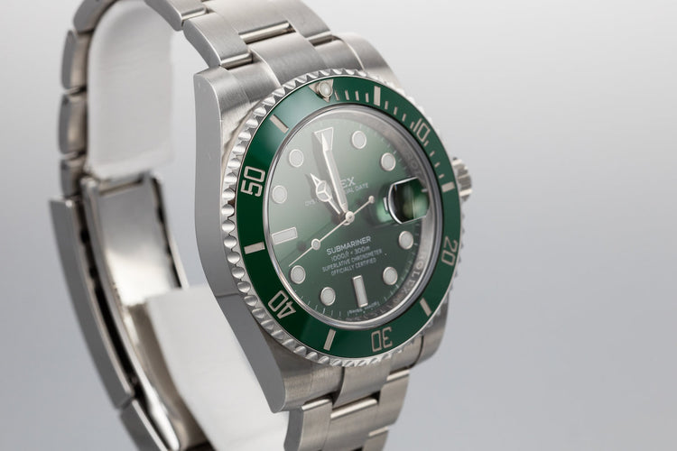 2017 Rolex Green Submariner 116610LV "Hulk" with Box and Papers