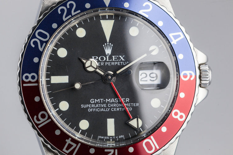 1981 Rolex GMT-Master 16750 Matte Dial with Pepsi Bezel Insert