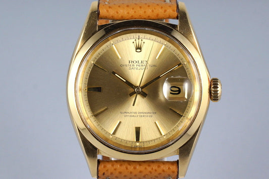 1967 Rolex YG DateJust 1600 with Papers