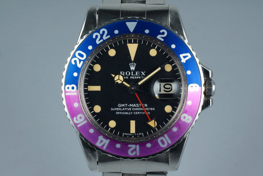 1967 Rolex GMT 1675 Mark I Dial with Fuchsia Bezel