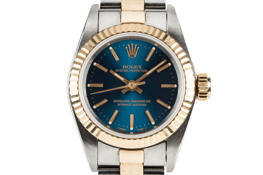 1995 Ladies Oyster Perpetual 67193 Blue Dial