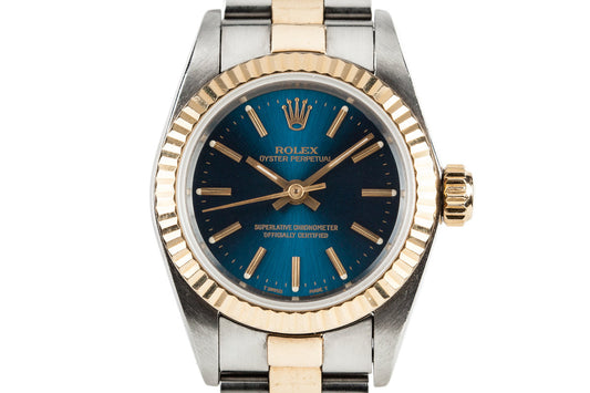 1995 Ladies Oyster Perpetual 67193 Blue Dial