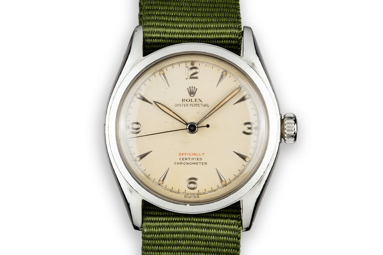 1952 Rolex Oyster Perpetual 6084 Cream Dial with Red "Officially"