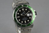Rolex Green Submariner 16610 LV   with Box and Papers Z serial