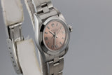 2003 Rolex Ladies Oyster Perpetual 76080 Salmon Dial with Box and Papers