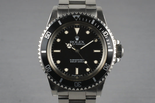 1986 Rolex Submariner 5513 with Box and Papers