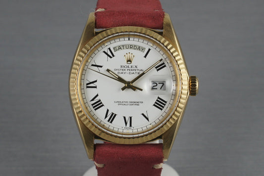 1969 Rolex YG Day-Date 1803 with White Roman Dial