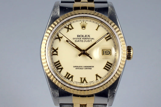 1988 Rolex Two Tone DateJust 16233 Cream Roman Dial