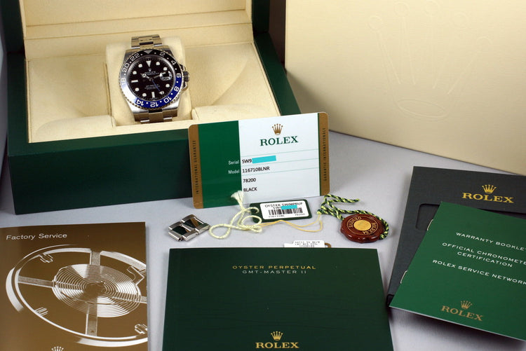 2015 Rolex GMT II 116710BLNR with Box and Papers