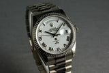 Rolex White Gold President 118239 with White Saudi Palm Tree and Sword Dial