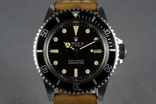 1967 Rolex Submariner 5513 Meters First with Service Papers
