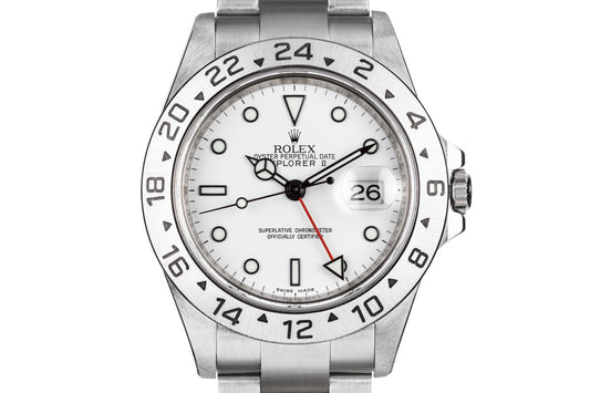 2007 Rolex Explorer II 16570 White Dial with 3186 Movement