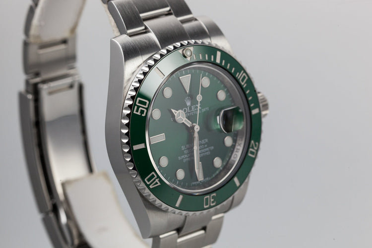 2014 Rolex Submariner "Hulk" 116610LV with Box and Papers