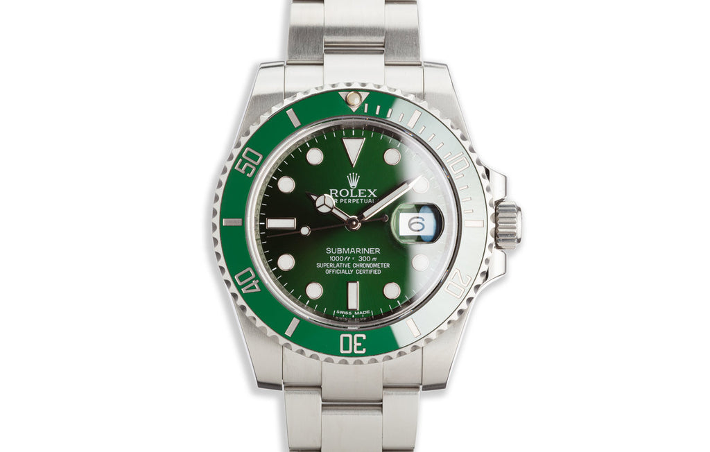 2013 Rolex Green Submariner 116610LV "Hulk" with Box and Card