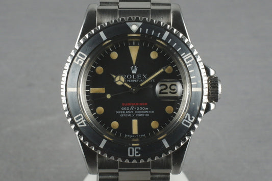 1970 Rolex Red Submariner  1680 with Box and Papers