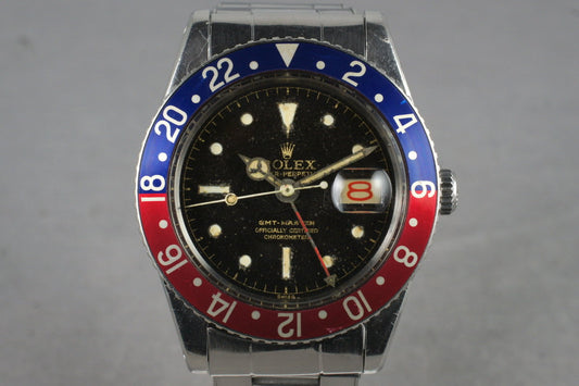 1958 Rolex GMT 6542 Glossy Gilt Chapter Ring with Service Papers