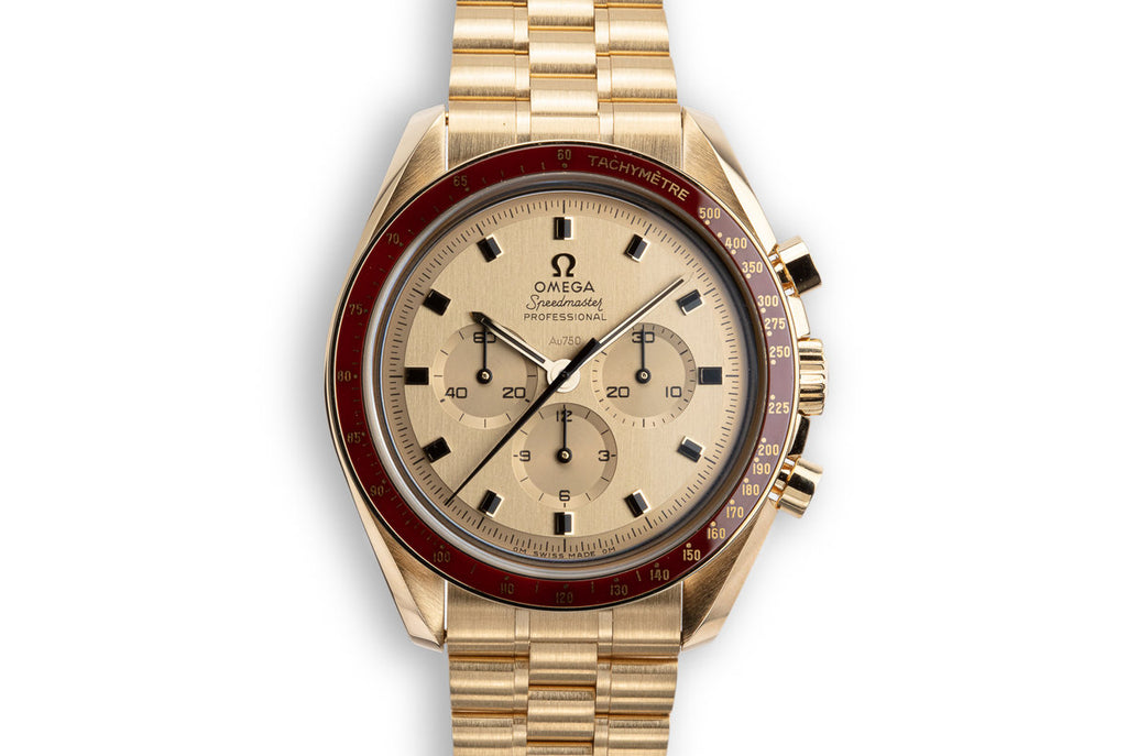 2019 Omega 50th Anniversary 18K "Moonshine Gold" Speedmaster Professional 310.60.42.50.99.001 with Box and Papers